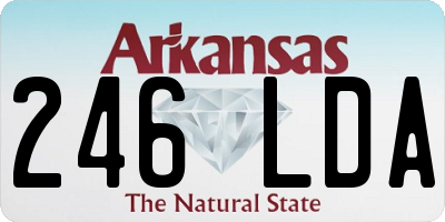 AR license plate 246LDA