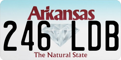 AR license plate 246LDB