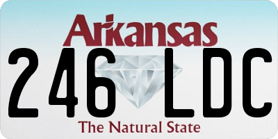 AR license plate 246LDC
