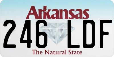 AR license plate 246LDF