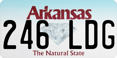 AR license plate 246LDG
