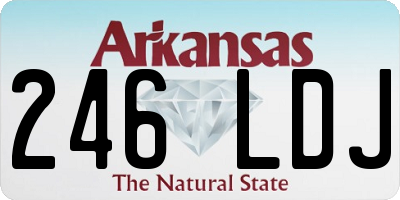 AR license plate 246LDJ
