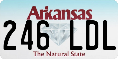 AR license plate 246LDL