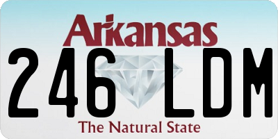 AR license plate 246LDM
