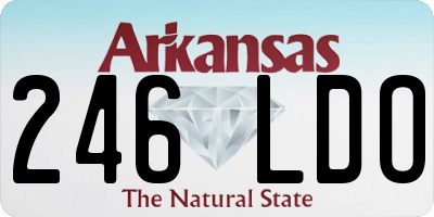 AR license plate 246LDO