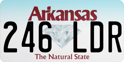 AR license plate 246LDR