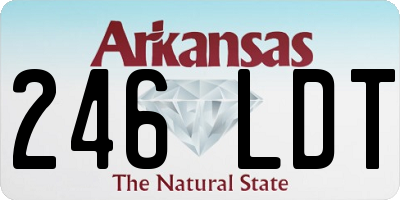 AR license plate 246LDT