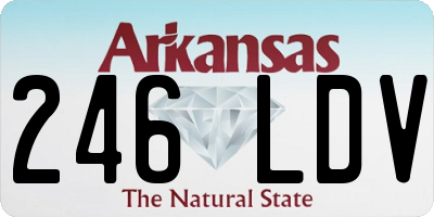 AR license plate 246LDV