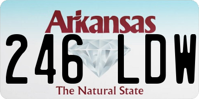 AR license plate 246LDW