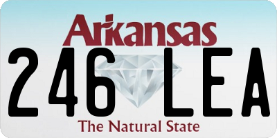 AR license plate 246LEA