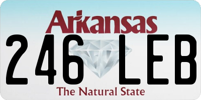 AR license plate 246LEB