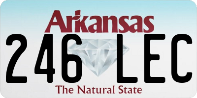 AR license plate 246LEC
