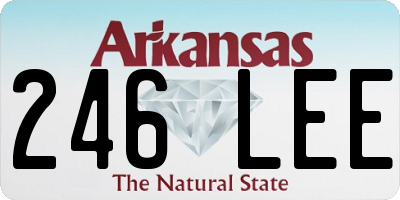 AR license plate 246LEE