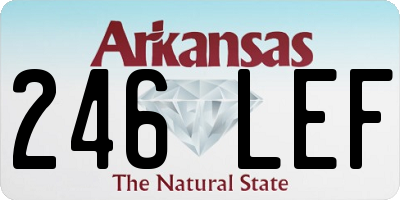 AR license plate 246LEF