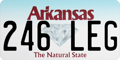 AR license plate 246LEG