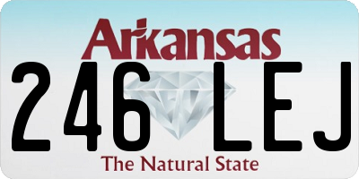 AR license plate 246LEJ