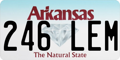 AR license plate 246LEM
