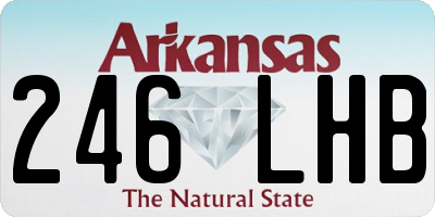 AR license plate 246LHB