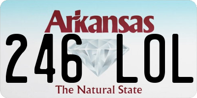AR license plate 246LOL