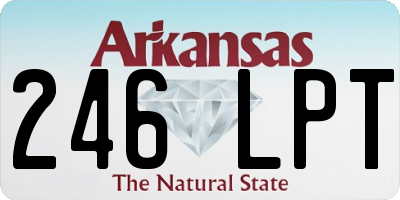 AR license plate 246LPT