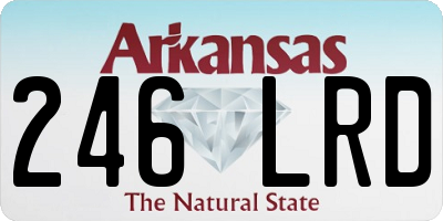 AR license plate 246LRD