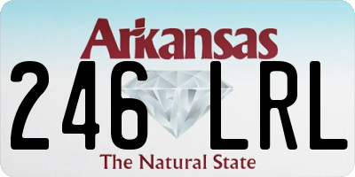 AR license plate 246LRL
