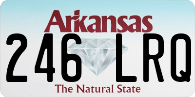 AR license plate 246LRQ