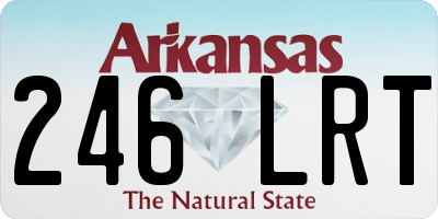 AR license plate 246LRT