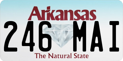 AR license plate 246MAI