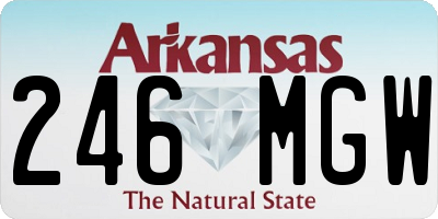 AR license plate 246MGW