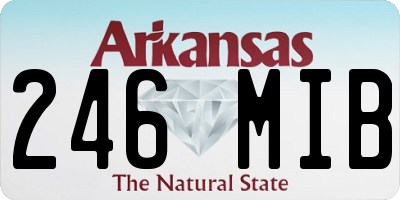 AR license plate 246MIB