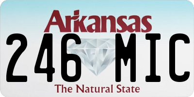 AR license plate 246MIC