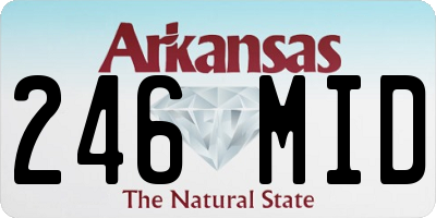 AR license plate 246MID
