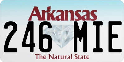 AR license plate 246MIE