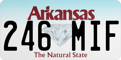 AR license plate 246MIF