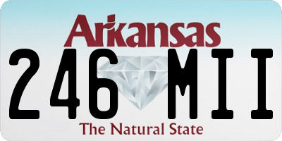 AR license plate 246MII