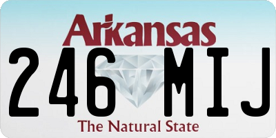 AR license plate 246MIJ