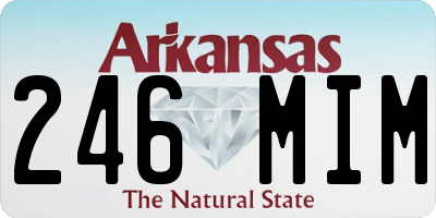 AR license plate 246MIM
