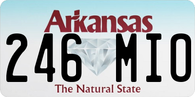 AR license plate 246MIO