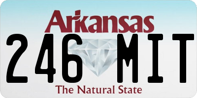 AR license plate 246MIT