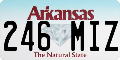 AR license plate 246MIZ