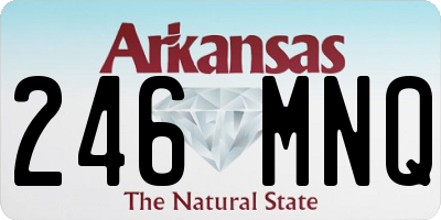 AR license plate 246MNQ