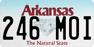 AR license plate 246MOI