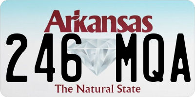 AR license plate 246MQA