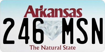 AR license plate 246MSN