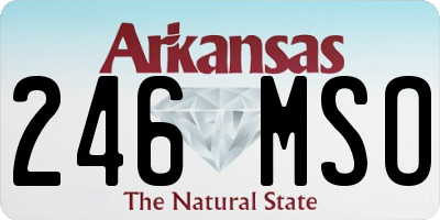 AR license plate 246MSO