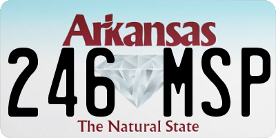 AR license plate 246MSP