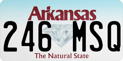AR license plate 246MSQ