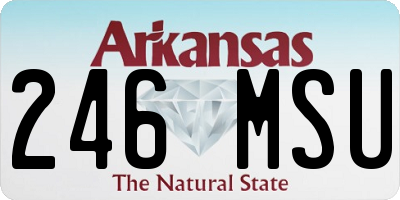 AR license plate 246MSU
