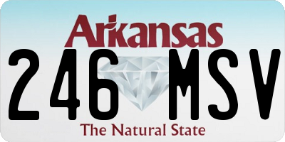 AR license plate 246MSV